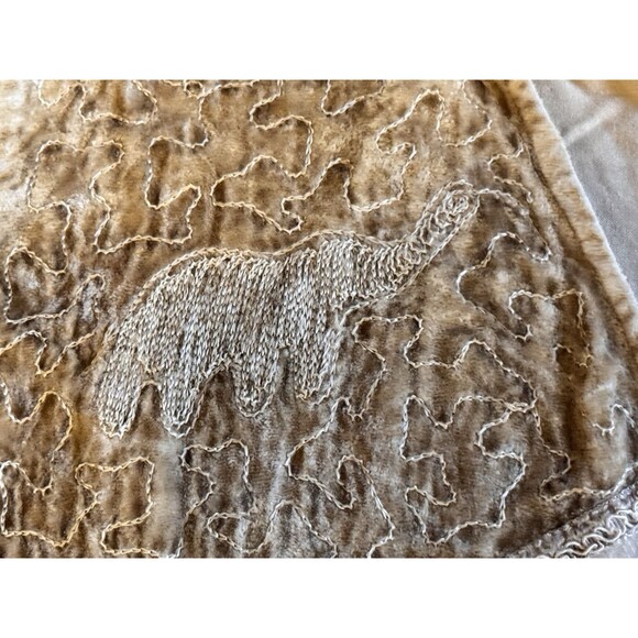 Vtg 70s CREEM Dress Hippie Boho Viscose Maxi Farmhouse Cottage core Tie Elephant - Picture 3 of 16